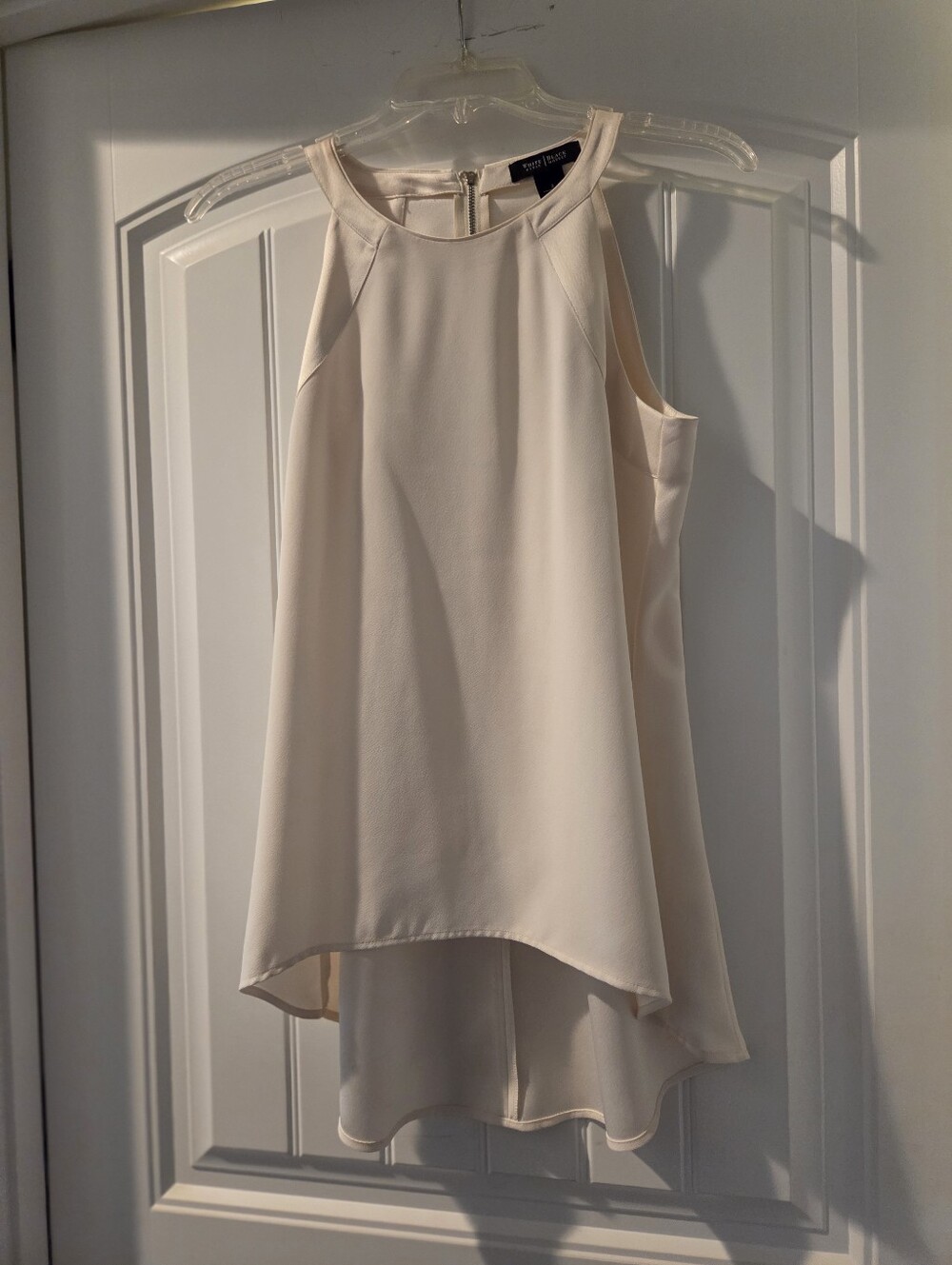 White House/Black Market Cream High-Low Sleeveless Shift Tunic and Bolero Jacket
